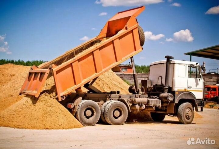 Песок карьерный с доставкой