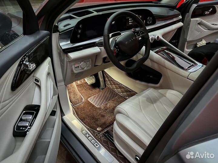 Кожаные 3D коврики в салон авто