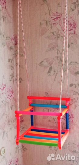 Качели детские подвесные со спинкой