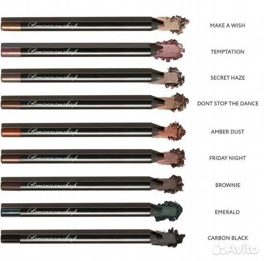 Romanovamakeup карандаши для глаз
