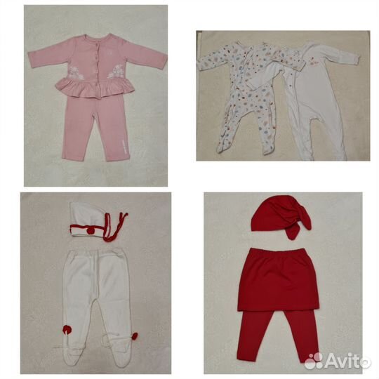 Детские вещи для девочки пакет 34 шт. 68-74-80 см