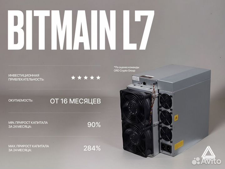 Asic майнер Bitmain L7 / 9050 MH/S