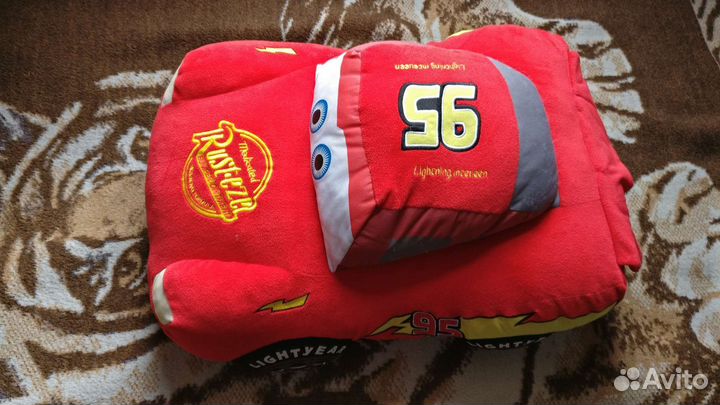 Мягкая игрушка подушка Молния mcqueen