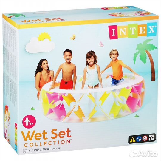 Надувной бассейн большой Intex