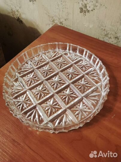 Поднос СССР хрусталь