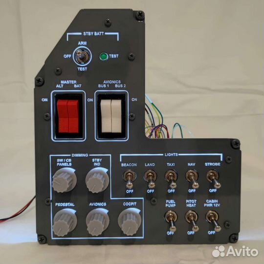 Панель переключателей Цессна 172 для авиасимулятор