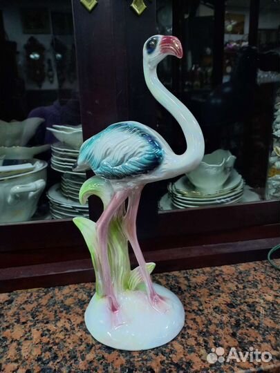 Статуэтка винтажная фарфоровая Фламинго