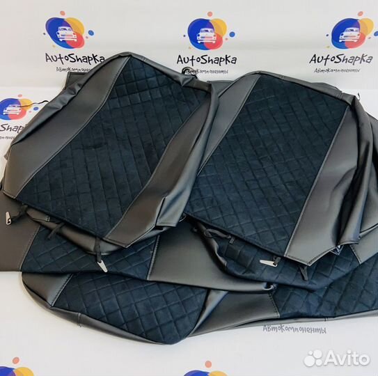 Чехлы Алькантара на Ваз 2111 2112 Лада Приора