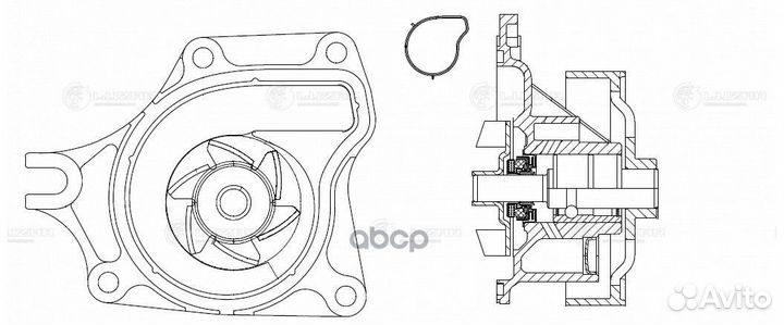 Насос водяной для а/м Mazda 3 (03) 1.4i/1.5i/1