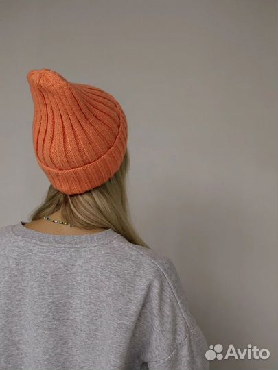 Шампа женская вязанная бини осень зима