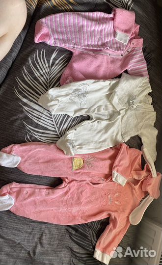 Вещи на девочку 0-6 мес. пакетом