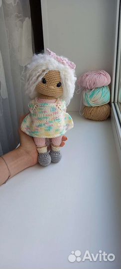 Вязаная кукла. Ручная работа. Игрушки вязаные