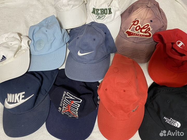 1 Лотом Кепки Nike TNF Adidas Ralph