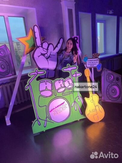 Фотозона музыка Музыкальные инструменты из картона