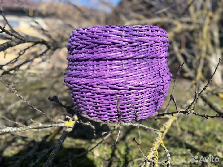 Кашпо из ротанга