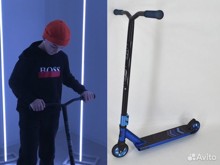 Самокат для трюков qthr сапфир грипсы