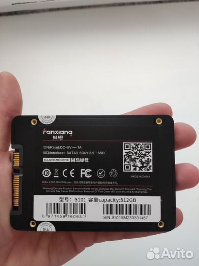 Ssd SATA 512gb, новые