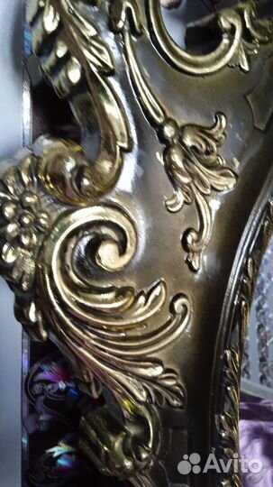 Зеркало Италия Камень под золото 71х45