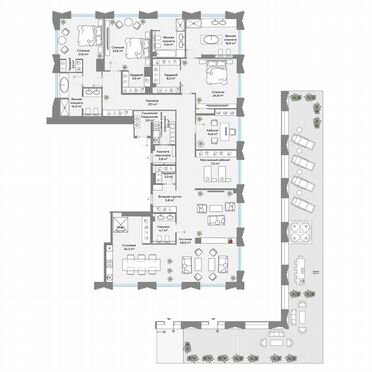 6-к. квартира, 336 м², 9/10 эт.