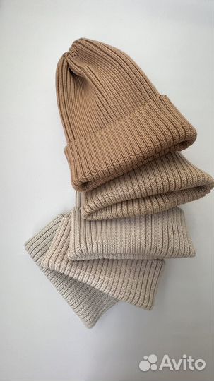 Шапка, снуд, шарф, бактус из мериноса