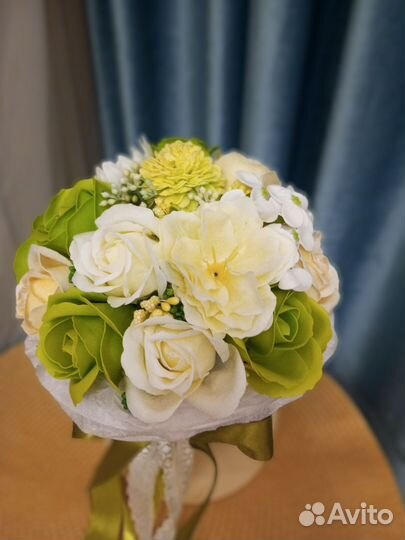 Букет цветы розы пионы из мыла в наличии