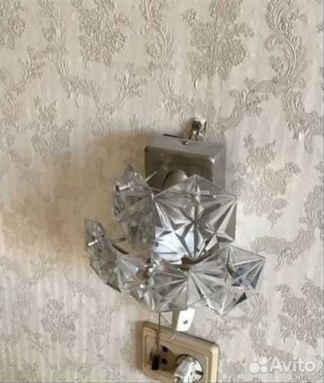 Хрустальная люстра СССР винтажная