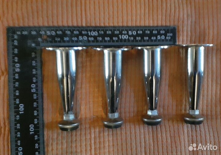 Мебельные хромированные ножки 100 мм