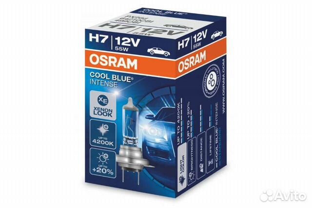 Лампы h7 osram cool blue intense 4200k
