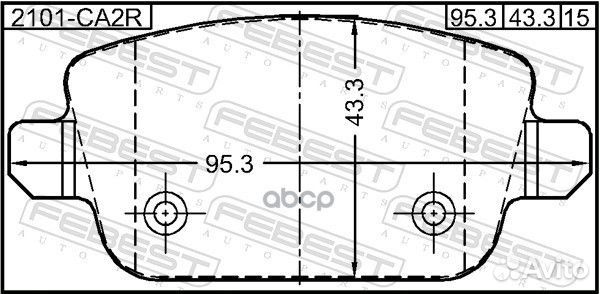 2101-CA2R колодки дисковые задние Land Rover F