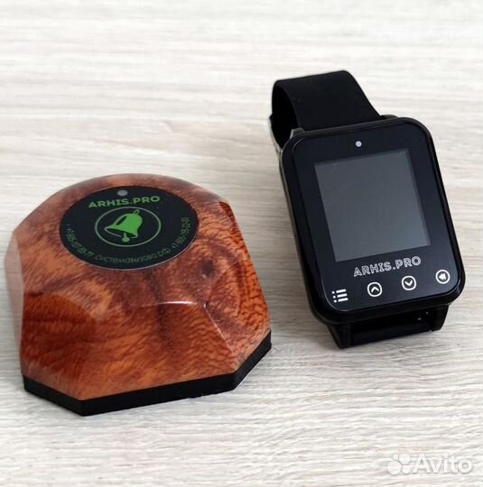 Кнопка вызова официанта Бургер с часами Элит