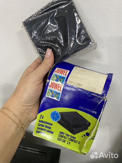 Губка угольная для фильтра для аквариума