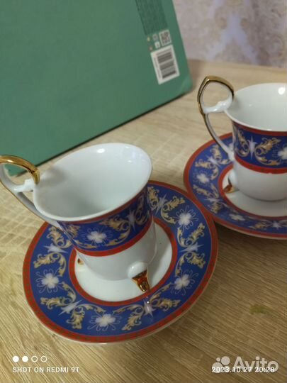 Чашкаи с блюдцем. Для кофе. 2шт.цена за 2