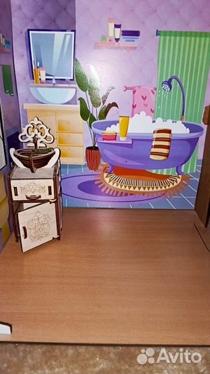Деревянный кукольный домик для Барби
