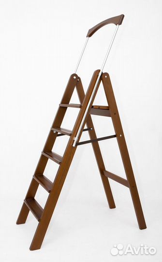 Стремянка деревянная серж 5 ступеней венге (сдр-05