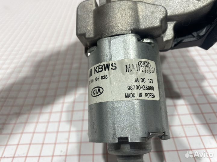 Моторчик стеклоочистителя задний для Kia Picanto