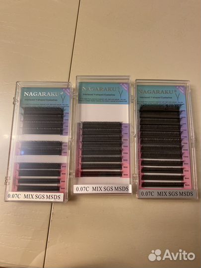 Готовые пучки 2д для наращивания ресницы 0.07 С