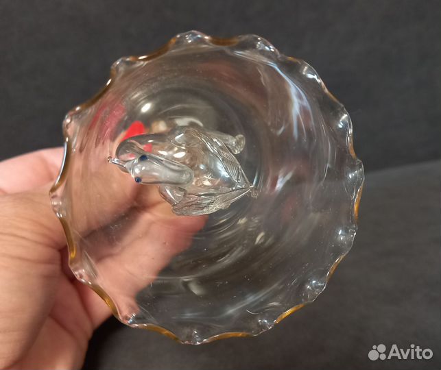 Фужер/ рюмка коллекционная с лебедем