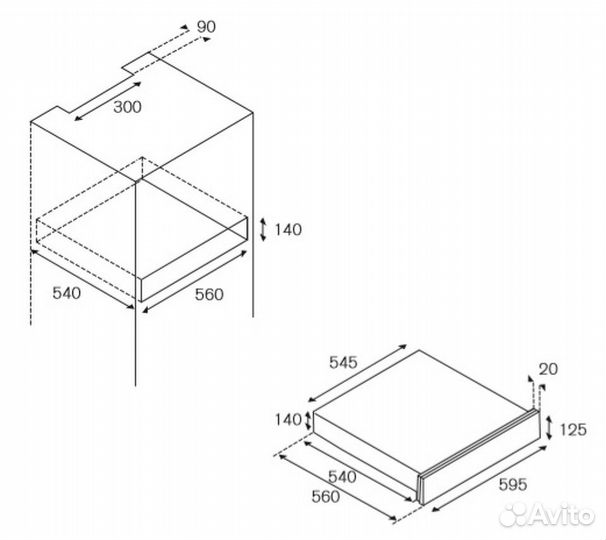 Встраиваемый ящик для подогрева Bertazzoni WD60Z