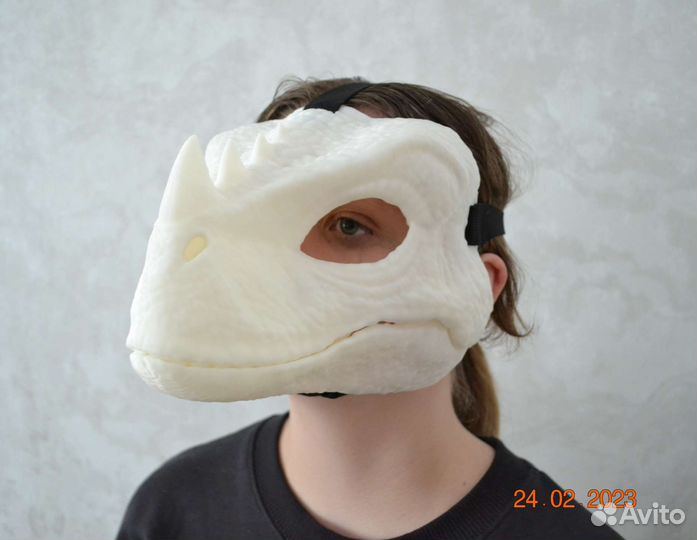 Маска раптора с рожками v2