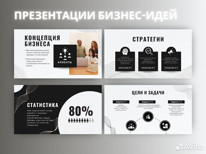 Создание презентаций, логотипов, визиток и др