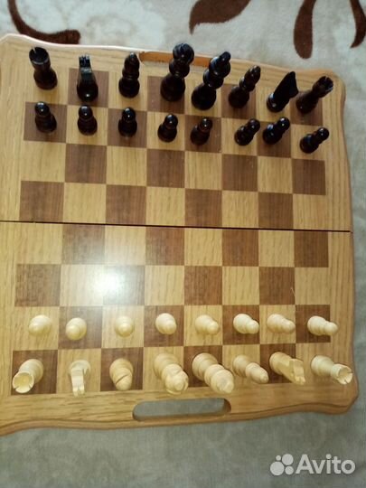 Шахматы, шашки, нарды, 3 в 1