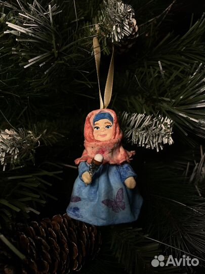 Елочные игрушка СССР из ваты, ручной работы