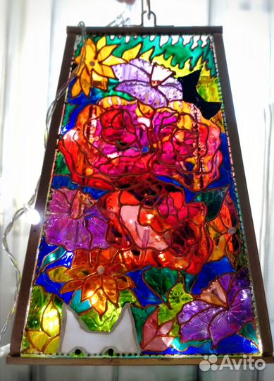 Подсвечник-фонарь. Ручная роспись