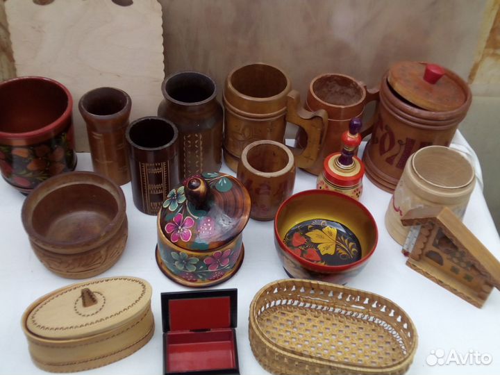 Деревянная ваза шкатулка