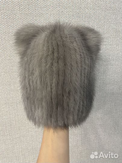 Шапка из песца для девочки