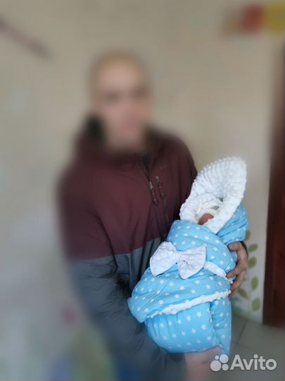 Конверт одеяло на выписку зима