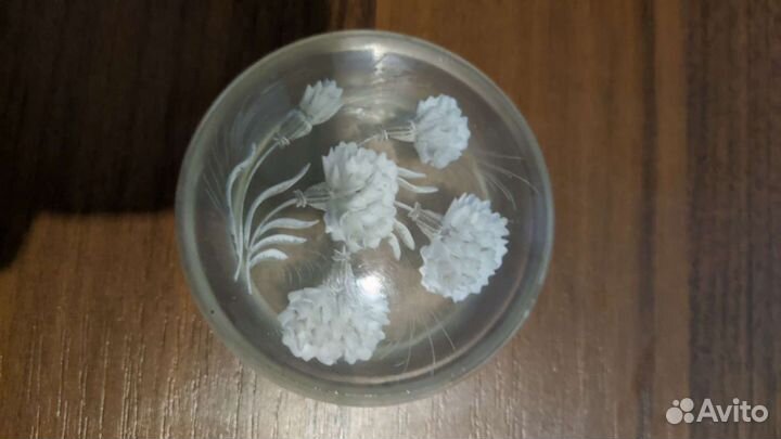 Пудреница шкатулка цветы оргстекло СССР
