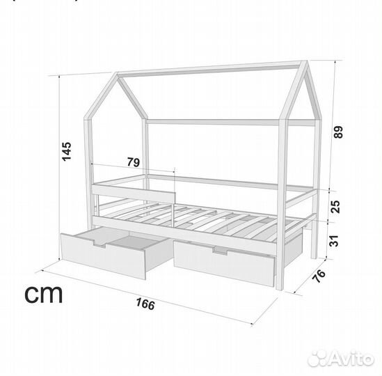 Детская кровать домик