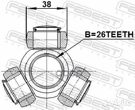 Трипоид26X38 Mazda 3 BK 03-06 2116FY26 Febest