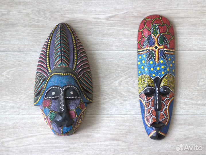 Маски деревянные Индонезия